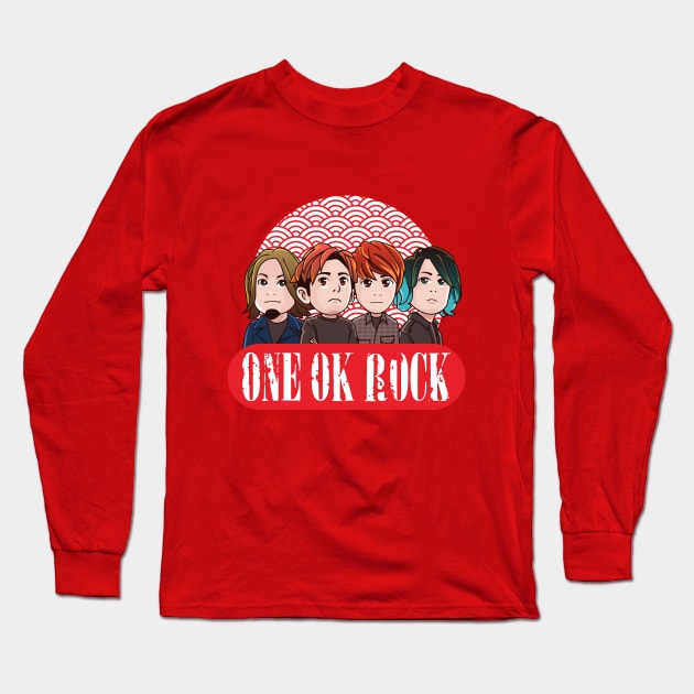 One Ok Rock Chibi Personil Long Sleeve T-Shirt by obiyshinichiart